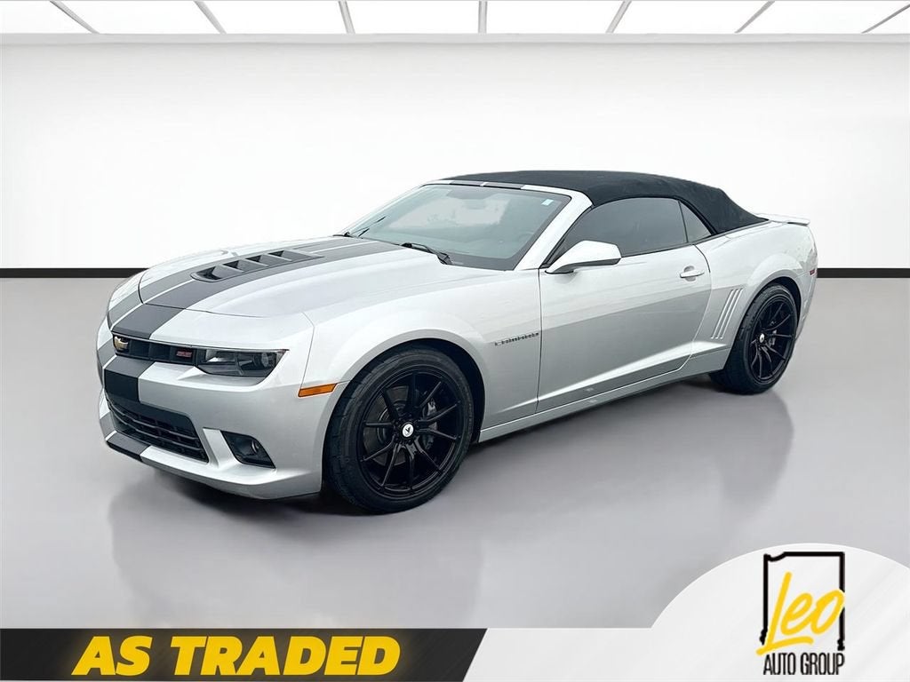 2014 Chevrolet Camaro SS in Silver Ice Metallic — front three-quarter view