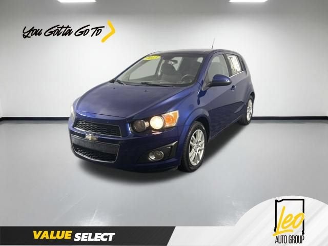2013 Chevrolet Sonic LT in Blue Topaz Metallic — front three-quarter view