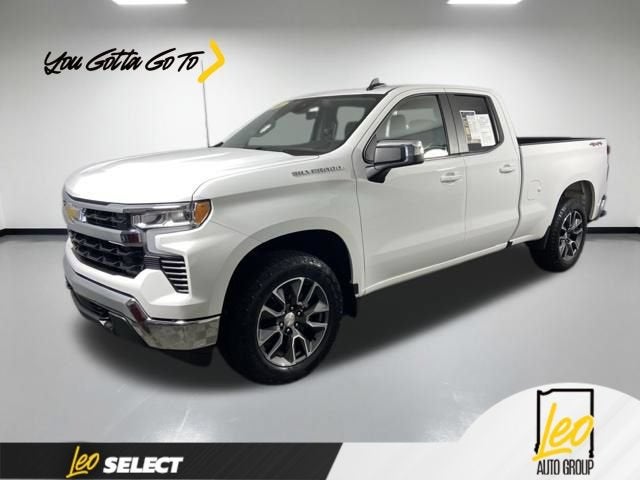 2023 Chevrolet Silverado 1500 LT (2FL) in Summit White — front three-quarter view