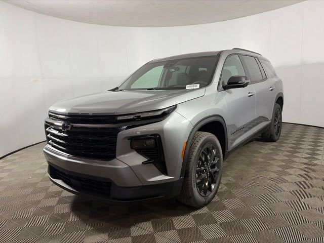 2026 Chevrolet Traverse LT in Sterling Gray Metallic — front three-quarter view