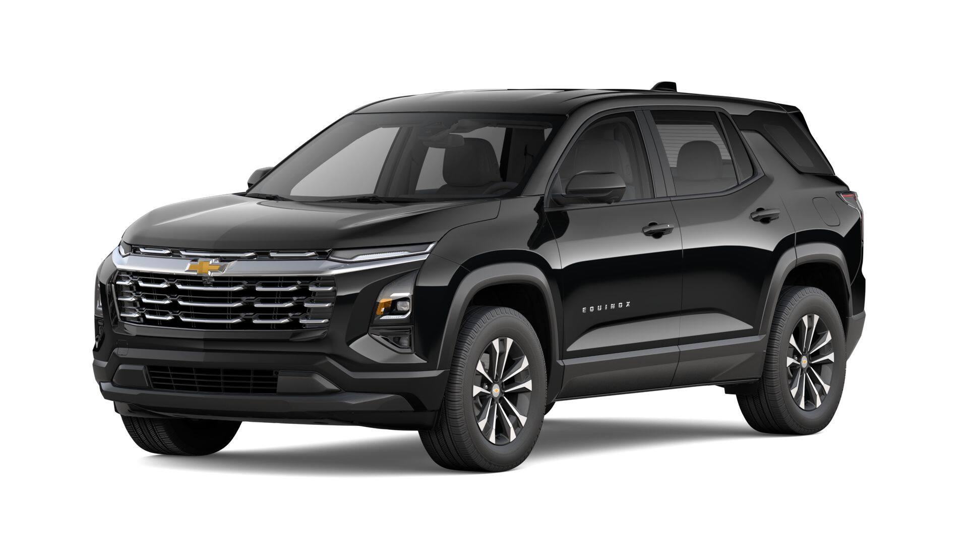 2027 Chevrolet Equinox AWD LT in Mosaic Black Metallic — front three-quarter view