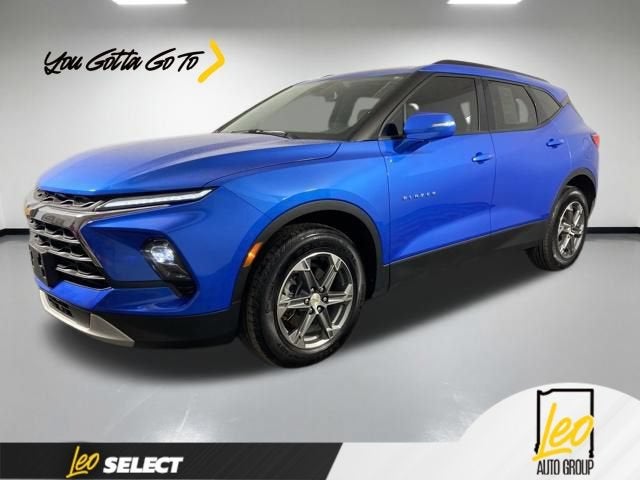 2024 Chevrolet Blazer 3LT in Riptide Blue Metallic — front three-quarter view