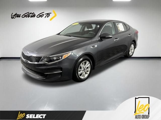 2017 Kia Optima LX in Gray — front three-quarter view
