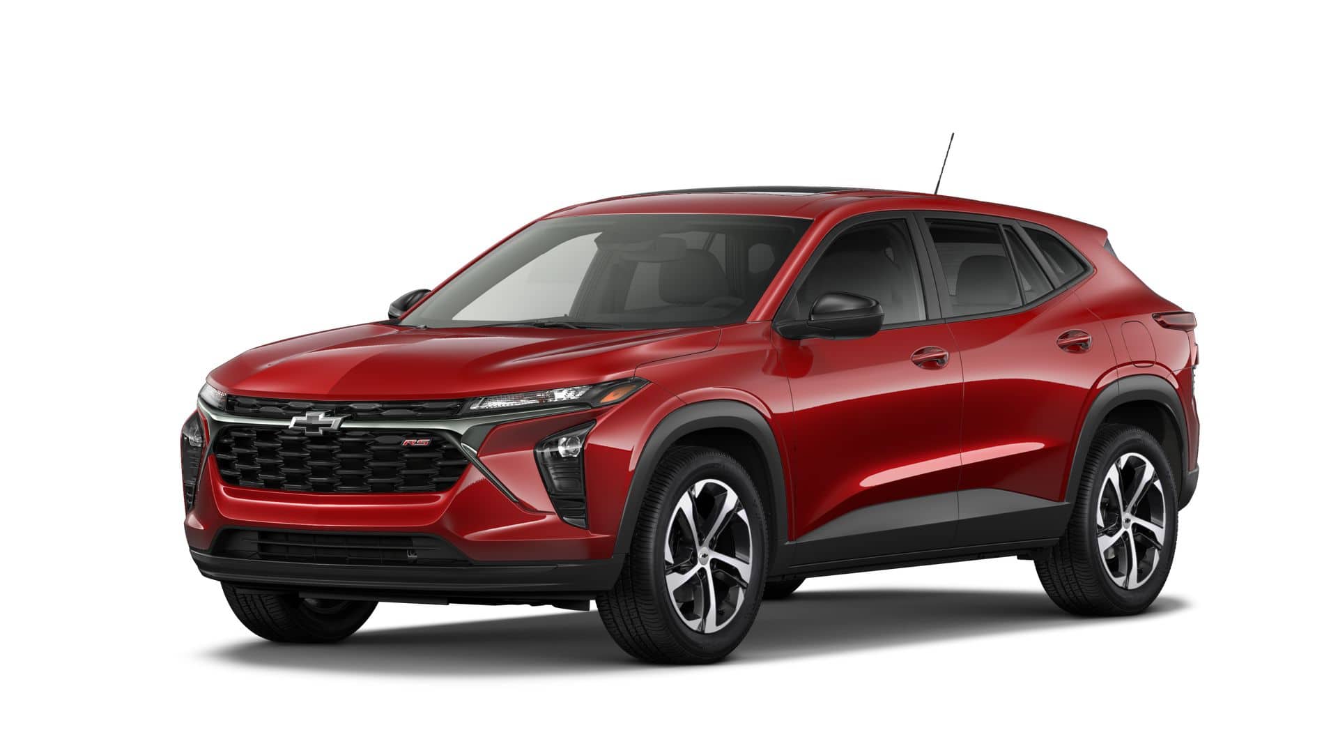 2026 Chevrolet Trax 1RS in Apex Red — front three-quarter view