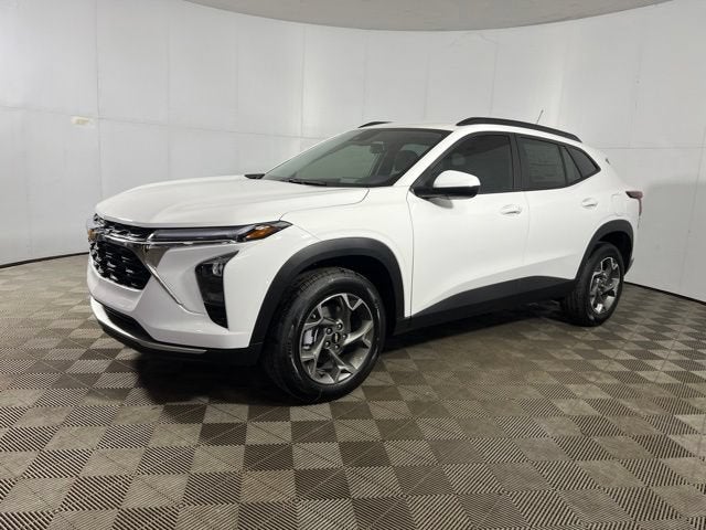 2026 Chevrolet Trax LT in Summit White — front three-quarter view