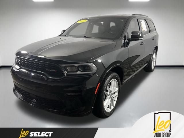 2023 Dodge Durango GT Premium AWD in Db Black Crystal Clearcoat — front three-quarter view