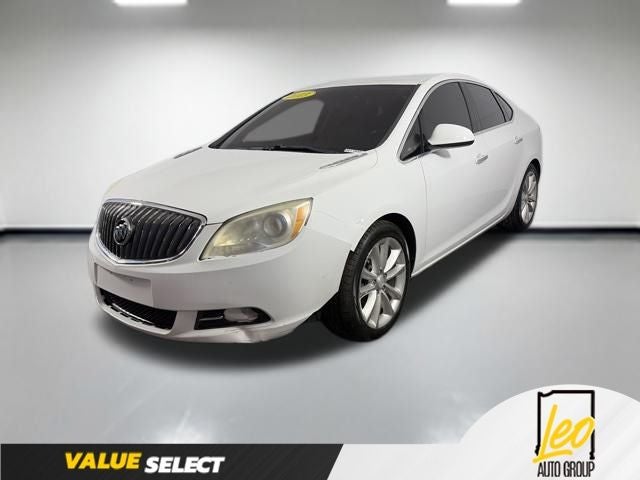 2013 Buick Verano Leather Group in Summit White — front three-quarter view