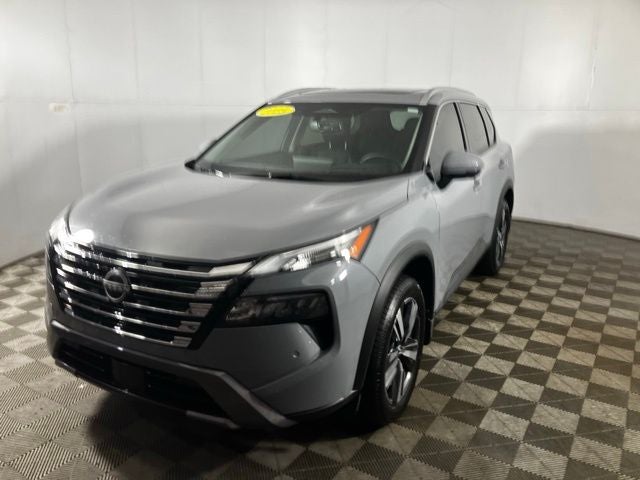 2025 Nissan Rogue SL in Boulder Gray Pearl — front three-quarter view
