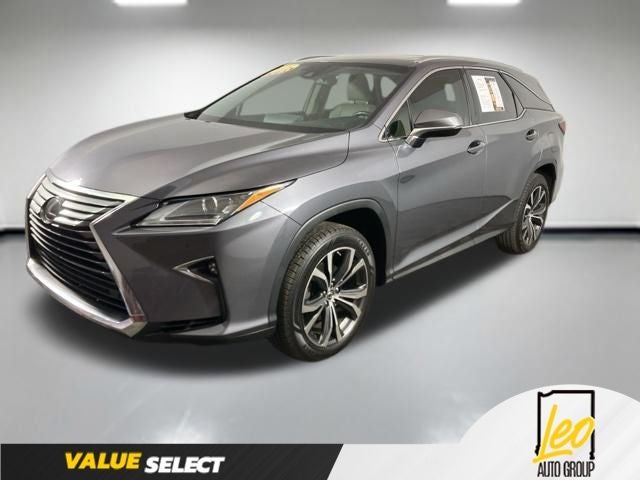 2018 Lexus RX 350L in Gray Pearl — front three-quarter view