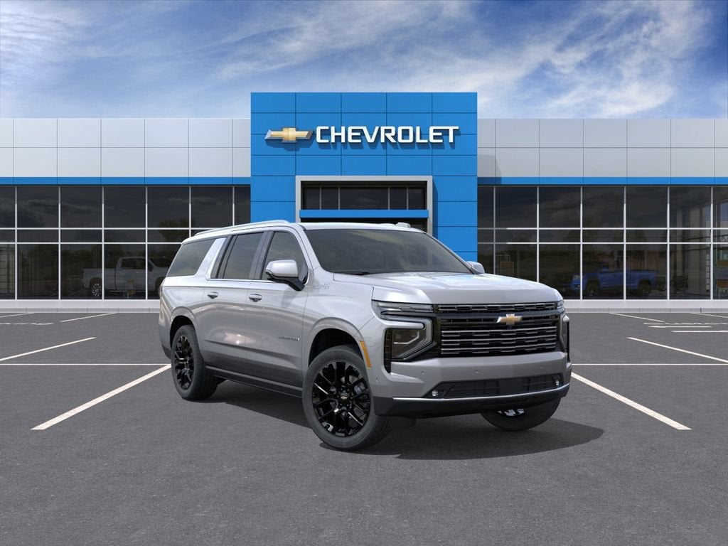 2026 Chevrolet Suburban High Country in Sterling Gray Metallic — front three-quarter view