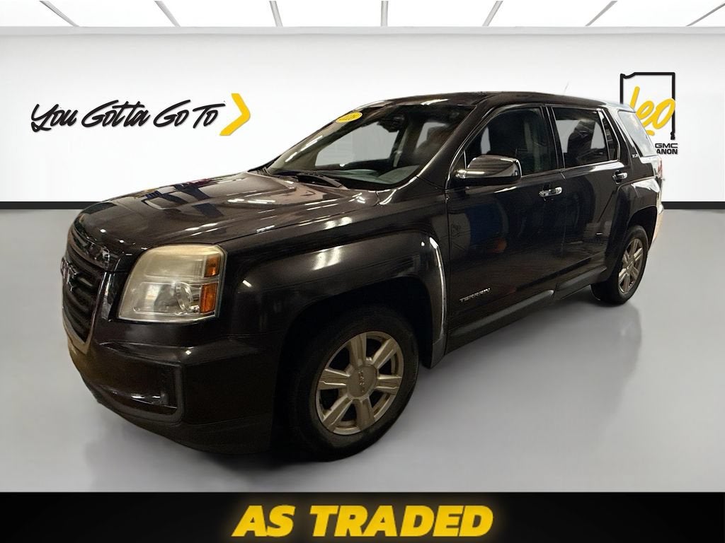 2016 GMC Terrain SLE in Iridium Metallic — front three-quarter view
