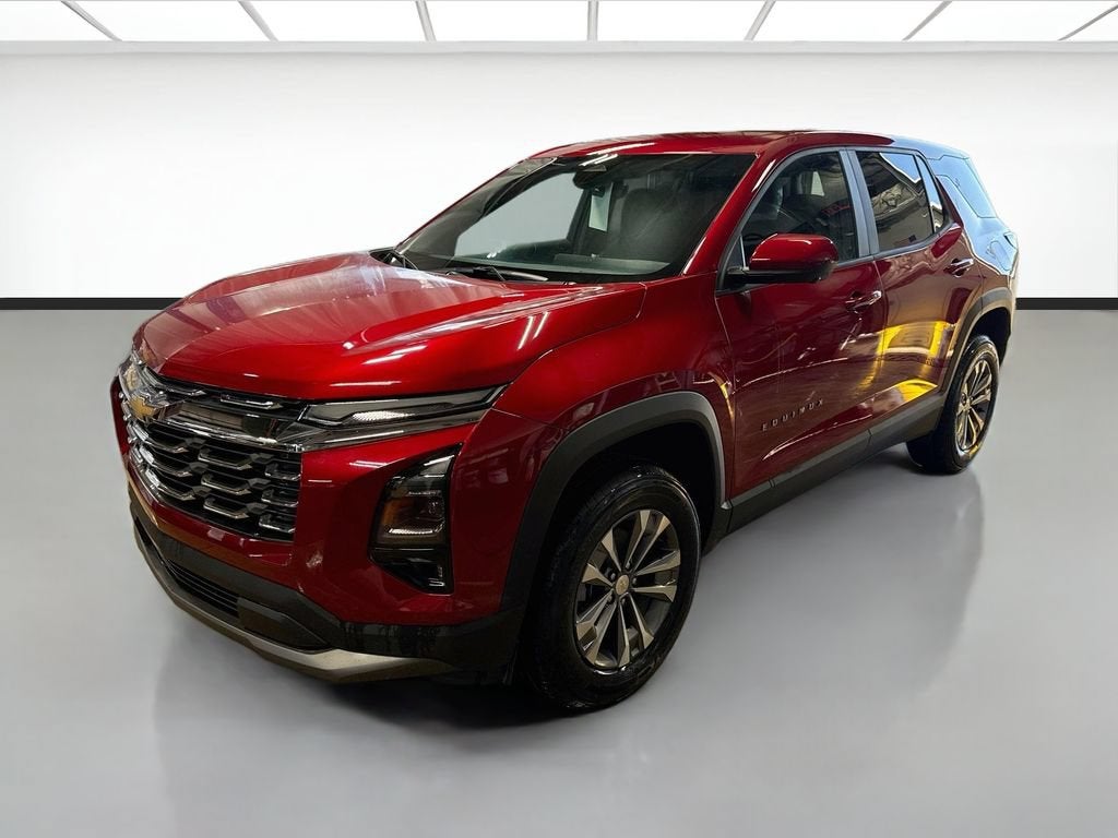 2027 Chevrolet Equinox LT in Radiant Red Tintcoat — front three-quarter view