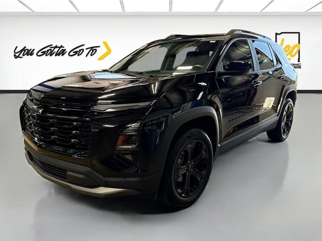 2026 Chevrolet Equinox LT in Mosaic Black Metallic — front three-quarter view