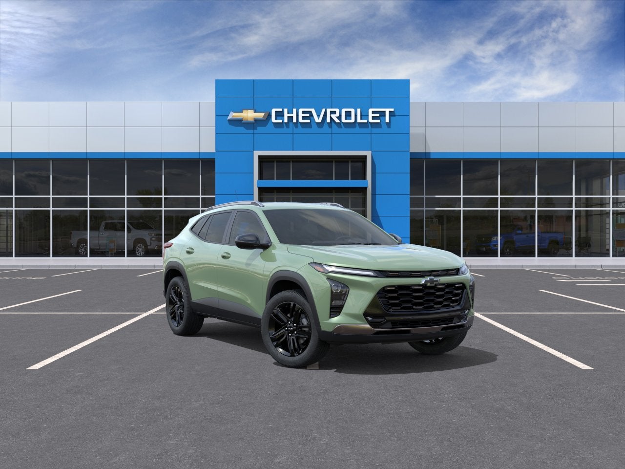 2026 Chevrolet Trax ACTIV in Cacti Green — front three-quarter view