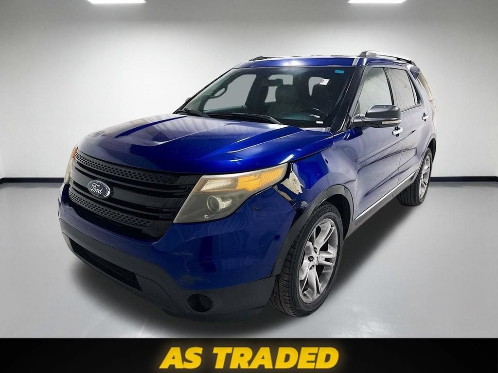 2013 Ford Explorer Limited in Blue — front three-quarter view