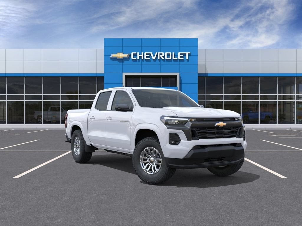 2025 Chevrolet Colorado WT/LT in Summit White — front three-quarter view