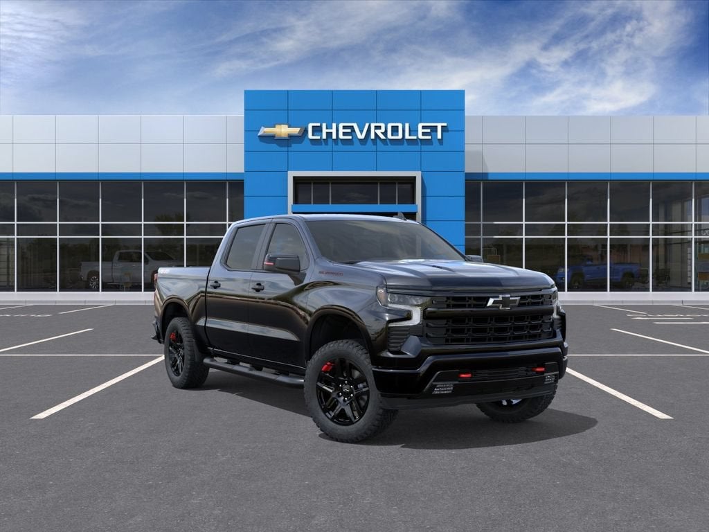 2026 Chevrolet Silverado 1500 RST in Black — front three-quarter view