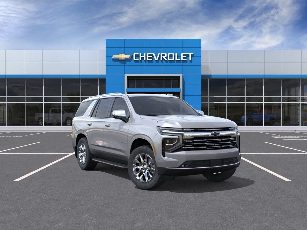2026 Chevrolet Tahoe Premier in Sterling Gray Metallic — front three-quarter view