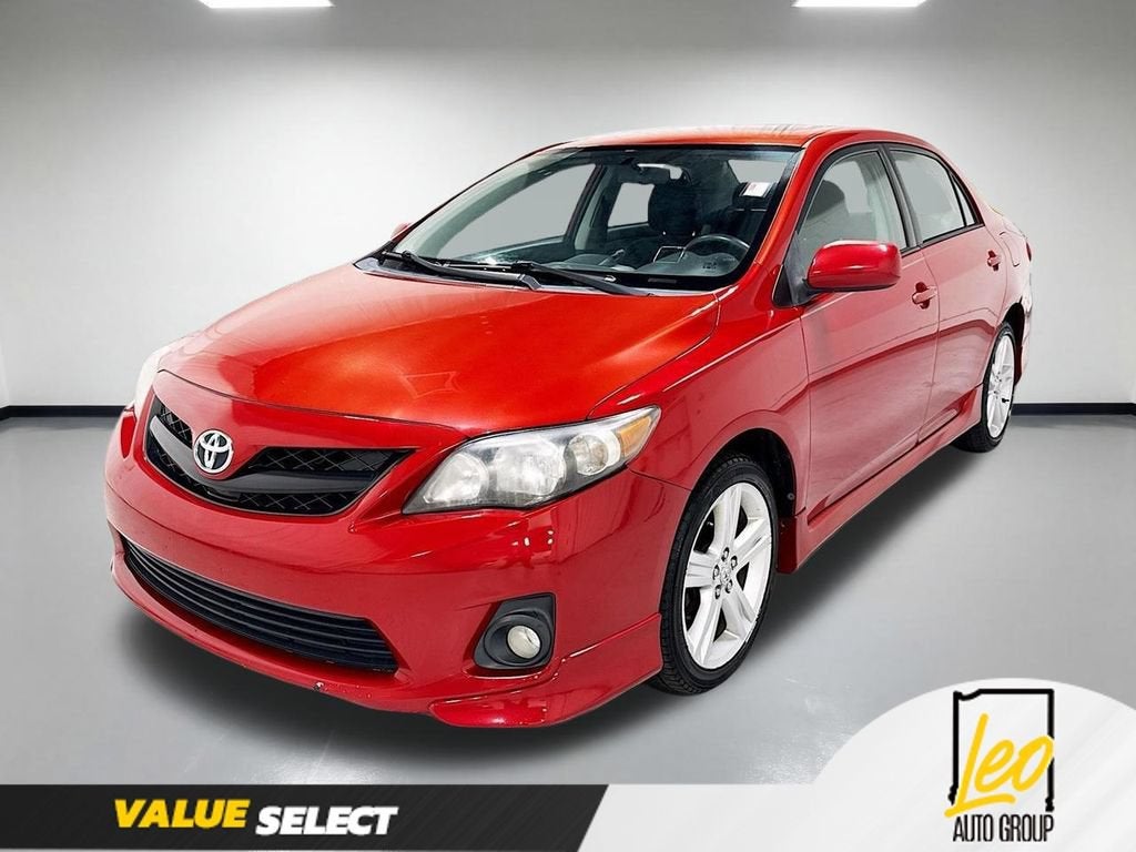 2013 Toyota Corolla S in Red — front three-quarter view