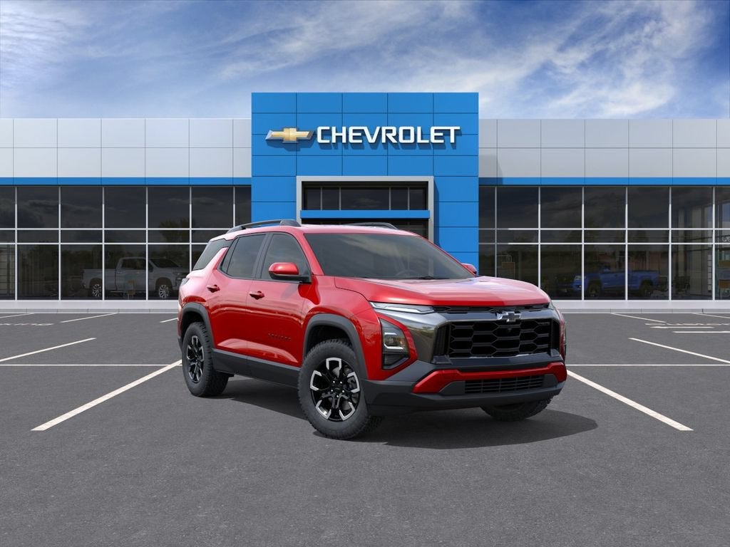 2027 Chevrolet Equinox ACTIV in Radiant Red Tintcoat — front three-quarter view