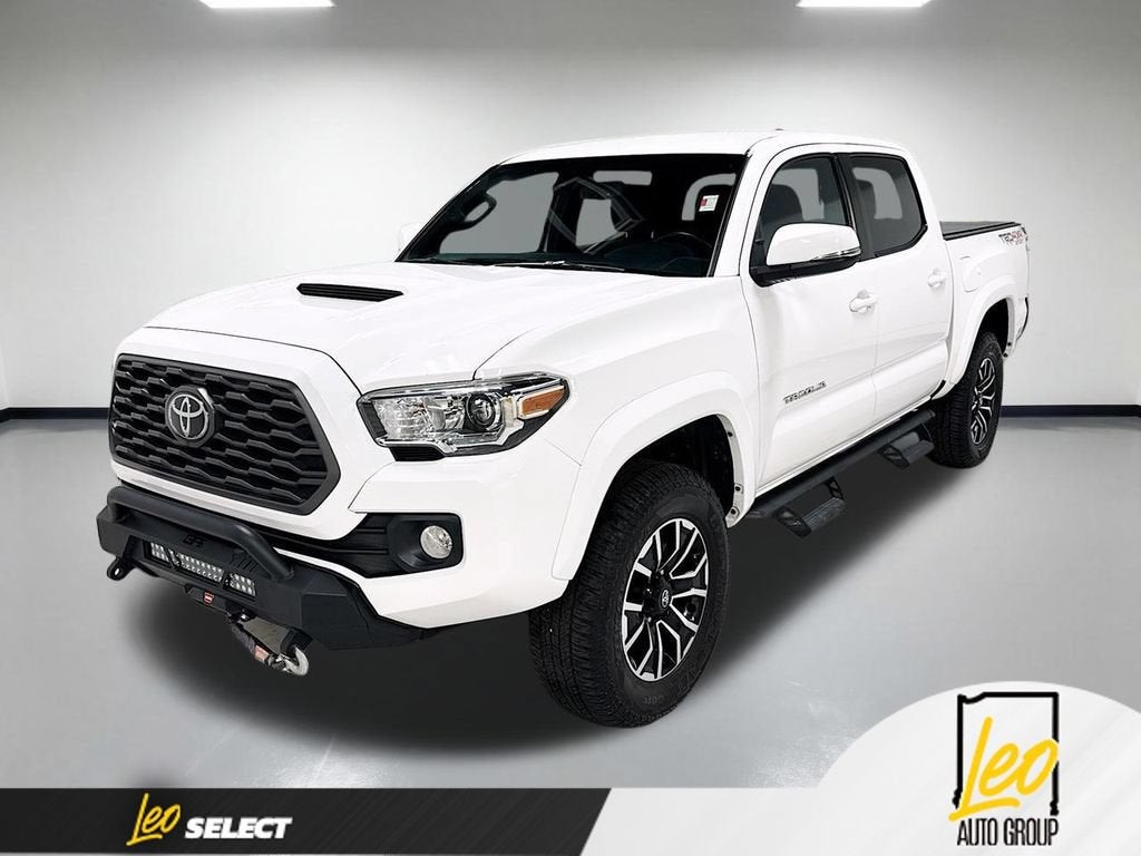 2022 Toyota Tacoma TRD Sport in White — front three-quarter view